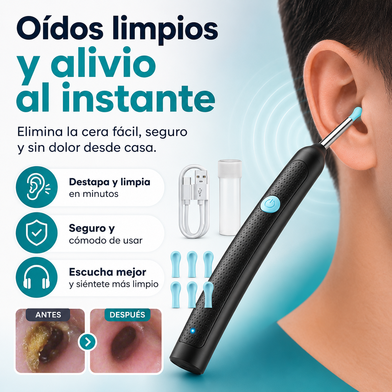 La acumulación de cera puede afectar tu audición más de lo que imaginas